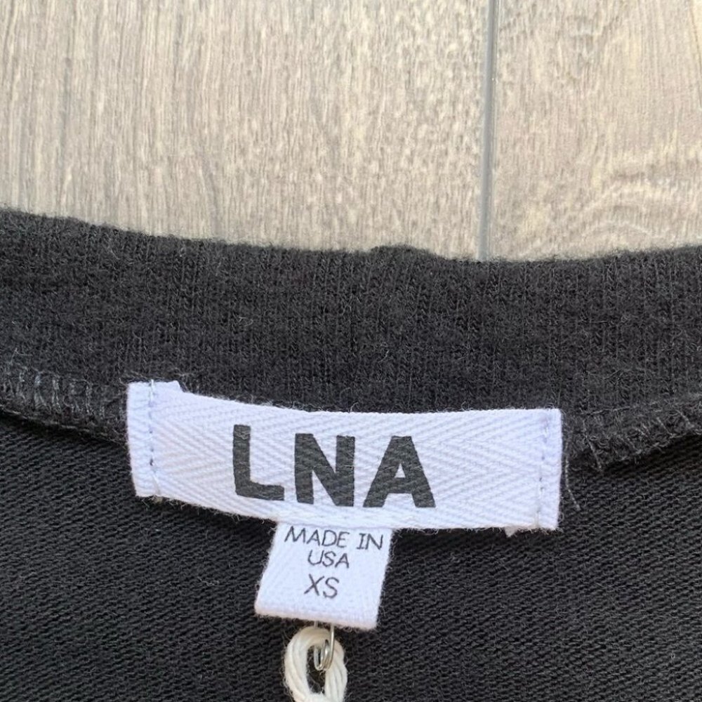 LNA Womens Sweater Open Split Back Slit Black Whimsigoth Athleisure loungewear - Picture 8 of 16